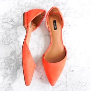 Used coral d’Orsay flats from Mango